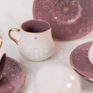 Coffee cups purple