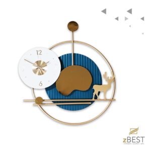 wall decoration, gazelle blue and gold