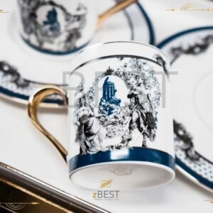 coffee cups 6 pcs blue