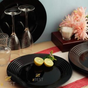 luminarc dinner set 18 pcs black
