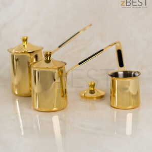 Coffee Pots stainless steel gold color set of 3 pcs