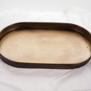 OVAL TRAY 66*32 CM GOLD