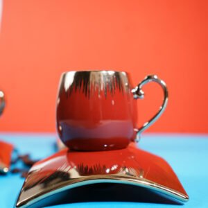 LIMOGES COFFEE CUPS RED