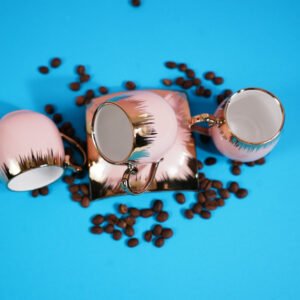 LIMOGES COFFEE CUPS PINK