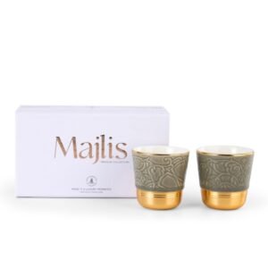 Espresso Set Of Two Cups From Majlis – Grey