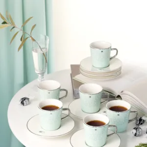 Full Hospitality Set 21 pcs From Asalah - Teal + Silver