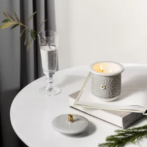 Large Scented Candle From Asalah - Grey + Gold