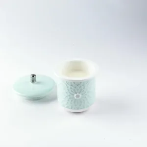 Small Scented Candle From Asalah - Teal + Silver