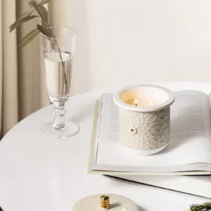 Large Scented Candle From Asalah - Beige + Gold