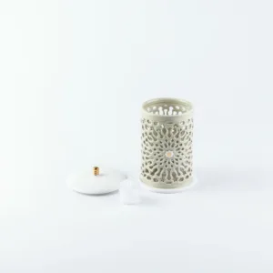 Small Scented Candle From Asalah - Beige + Gold