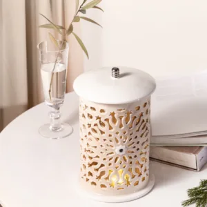 Large Scented Candle From Asalah - Creamy + Silver