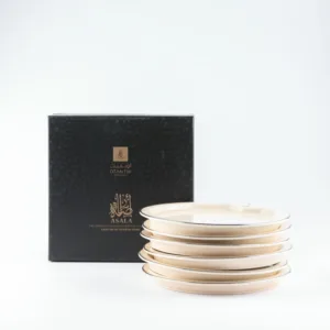Cake Serving Set 9pcs From Asalah - Creamy + Silver