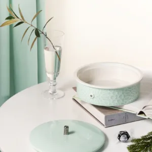 Medium Date Bowl From Asalah - Teal + Silver