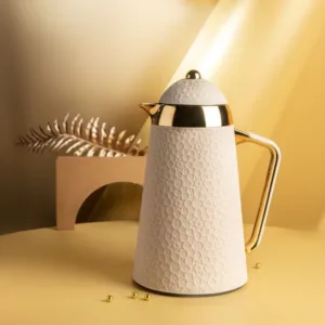 Luxury Vacuum Flask For Tea Or Coffee From Asalah - Beige + Gold