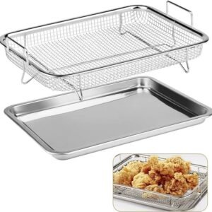 Stainless Steel Rectangular Roasting Oven Tray- silver
