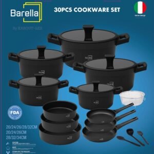 Barella 30-Piece Cast Aluminum Cookware Set