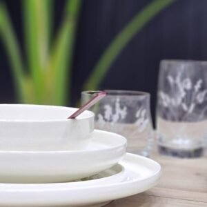 Dinner set 26pcs white plain