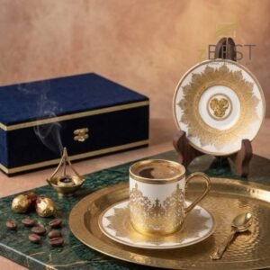 Limoges coffee cups gold