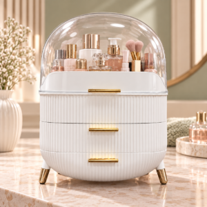 Luxury Multi-Drawer Makeup Organizer with Transparent Cover